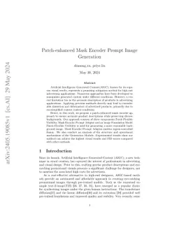 Patch-enhanced Mask Encoder Prompt Image Generation