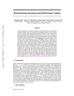 Benchmarking and Improving Detail Image Caption