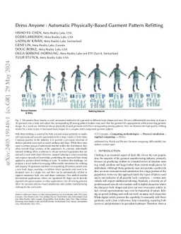 Dress Anyone : Automatic Physically-Based Garment Pattern Refitting