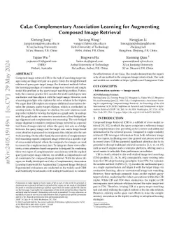 CaLa: Complementary Association Learning for Augmenting Composed Image
  Retrieval