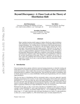 Beyond Discrepancy: A Closer Look at the Theory of Distribution Shift