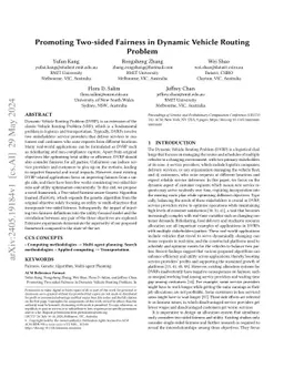 Promoting Two-sided Fairness in Dynamic Vehicle Routing Problem
