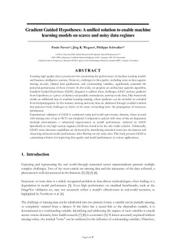 Gradient Guided Hypotheses: A unified solution to enable machine
  learning models on scarce and noisy data regimes