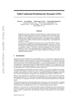 Valid Conformal Prediction for Dynamic GNNs