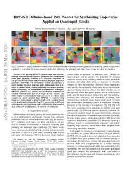 DiPPeST: Diffusion-based Path Planner for Synthesizing Trajectories
  Applied on Quadruped Robots