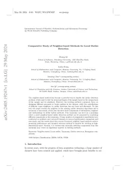 Comparative Study of Neighbor-based Methods for Local Outlier Detection