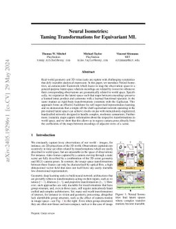 Neural Isometries: Taming Transformations for Equivariant ML