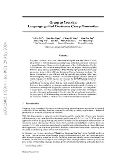 Grasp as You Say: Language-guided Dexterous Grasp Generation
