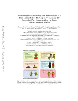 Reasoning3D -- Grounding and Reasoning in 3D: Fine-Grained Zero-Shot
  Open-Vocabulary 3D Reasoning Part Segmentation via Large Vision-Language
  Models
