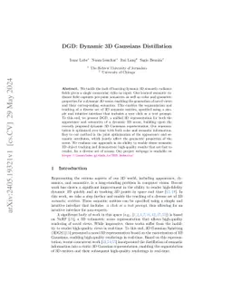 DGD: Dynamic 3D Gaussians Distillation