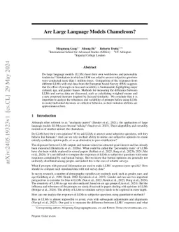 Are Large Language Models Chameleons?