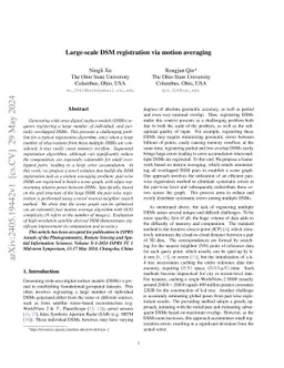 Large-scale DSM registration via motion averaging