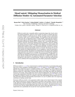 MemControl: Mitigating Memorization in Diffusion Models via Automated Parameter Selection
