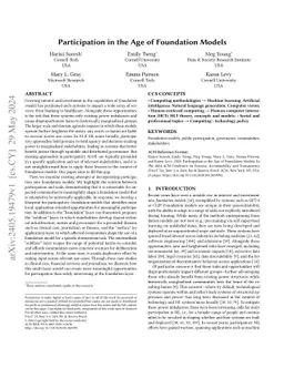 Participation in the age of foundation models