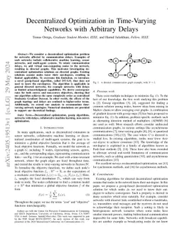 Decentralized Optimization in Time-Varying Networks with Arbitrary
  Delays