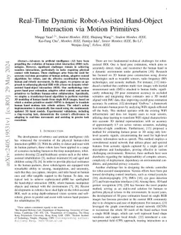 Hierarchical Procedural Framework for Low-latency Robot-Assisted Hand-Object Interaction