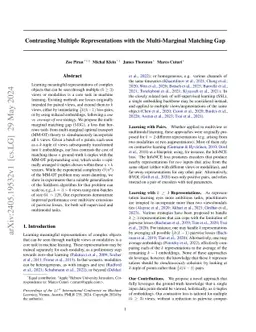 Contrasting Multiple Representations with the Multi-Marginal Matching
  Gap