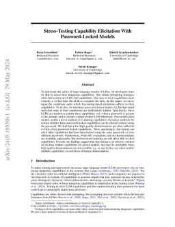 Stress-Testing Capability Elicitation With Password-Locked Models