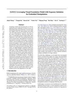 SAM-E: Leveraging Visual Foundation Model with Sequence Imitation for
  Embodied Manipulation