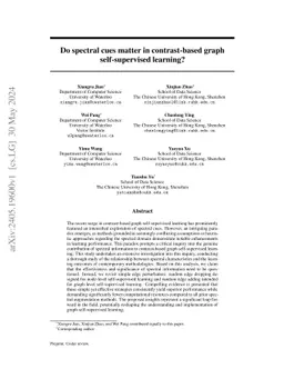 Do spectral cues matter in contrast-based graph self-supervised
  learning?