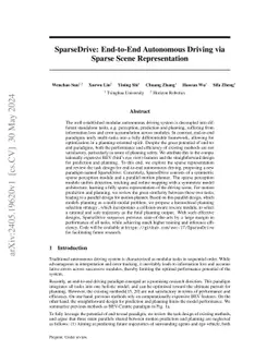 SparseDrive: End-to-End Autonomous Driving via Sparse Scene
  Representation