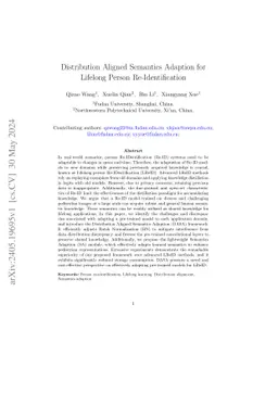 Distribution Aligned Semantics Adaption for Lifelong Person Re-Identification
