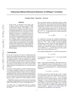 Enhancing Sufficient Dimension Reduction via Hellinger Correlation
