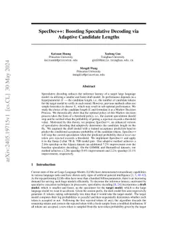 SpecDec++: Boosting Speculative Decoding via Adaptive Candidate Lengths