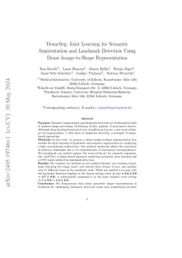 DenseSeg: Joint Learning for Semantic Segmentation and Landmark
  Detection Using Dense Image-to-Shape Representation