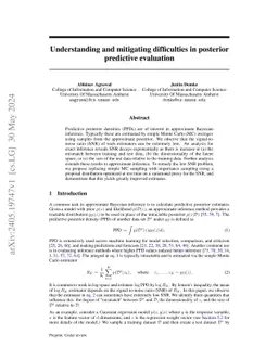 Understanding and mitigating difficulties in posterior predictive
  evaluation