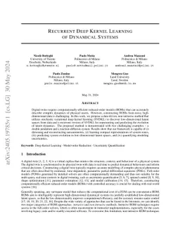 Recurrent Deep Kernel Learning of Dynamical Systems