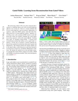 Gated Fields: Learning Scene Reconstruction from Gated Videos