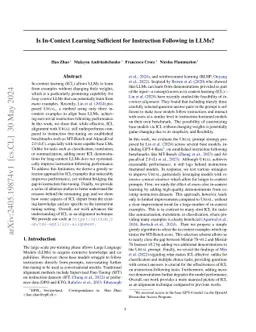 Is In-Context Learning Sufficient for Instruction Following in LLMs?