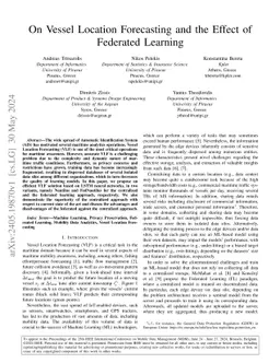On Vessel Location Forecasting and the Effect of Federated Learning