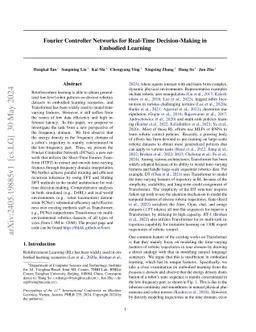 Fourier Controller Networks for Real-Time Decision-Making in Embodied
  Learning