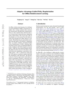 Adaptive Advantage-Guided Policy Regularization for Offline
  Reinforcement Learning