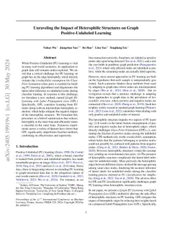 Unraveling the Impact of Heterophilic Structures on Graph
  Positive-Unlabeled Learning