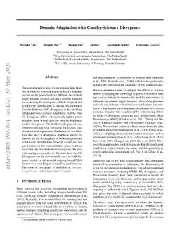 Domain Adaptation with Cauchy-Schwarz Divergence