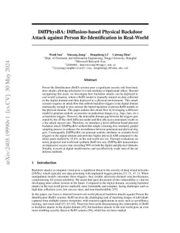 DiffPhysBA: Diffusion-based Physical Backdoor Attack against Person
  Re-Identification in Real-World