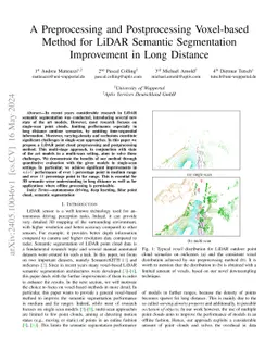 A Preprocessing and Postprocessing Voxel-based Method for LiDAR Semantic
  Segmentation Improvement in Long Distance