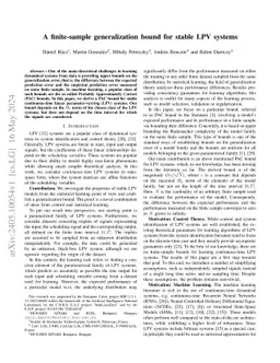 A finite-sample generalization bound for stable LPV systems