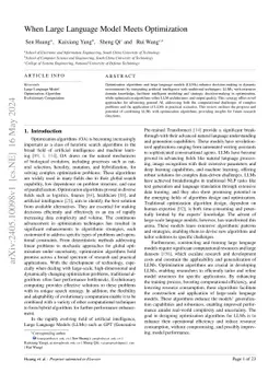 When Large Language Model Meets Optimization