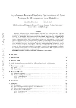 Asynchronous Federated Stochastic Optimization for Heterogeneous Objectives Under Arbitrary Delays