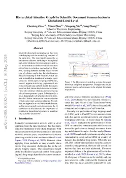 Hierarchical Attention Graph for Scientific Document Summarization in
  Global and Local Level