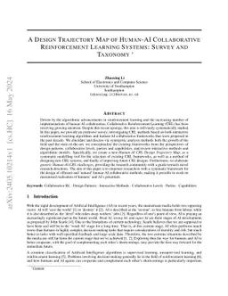 A Design Trajectory Map of Human-AI Collaborative Reinforcement Learning
  Systems: Survey and Taxonomy