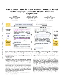 IntelliExplain: Enhancing Interactive Code Generation through Natural
  Language Explanations for Non-Professional Programmers
