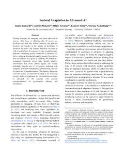 Societal Adaptation to Advanced AI