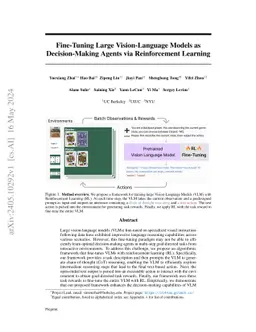 Fine-Tuning Large Vision-Language Models as Decision-Making Agents via
  Reinforcement Learning