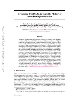 Grounding DINO 1.5: Advance the "Edge" of Open-Set Object Detection