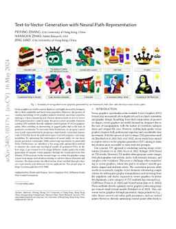 Text-to-Vector Generation with Neural Path Representation